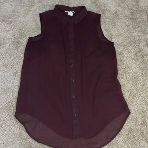 Sheer sleeveless blouse